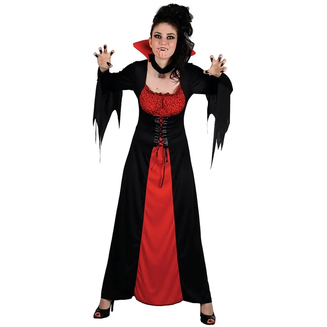 Classic Vampiress Vampire Womens Fancy Dress Halloween Party 1