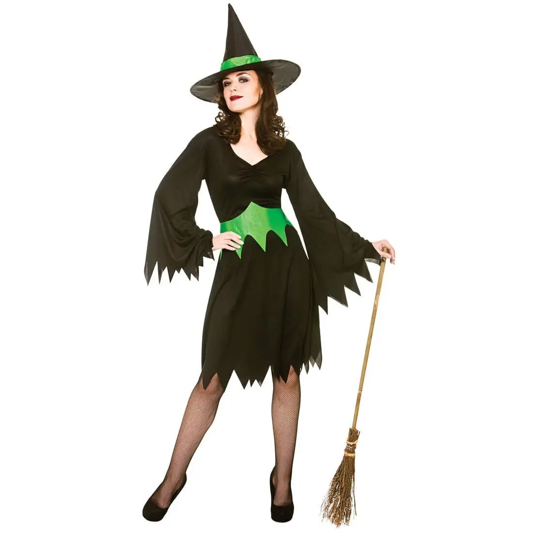 Wicked Witch Womens Fancy Dress Halloween Party Costume 1