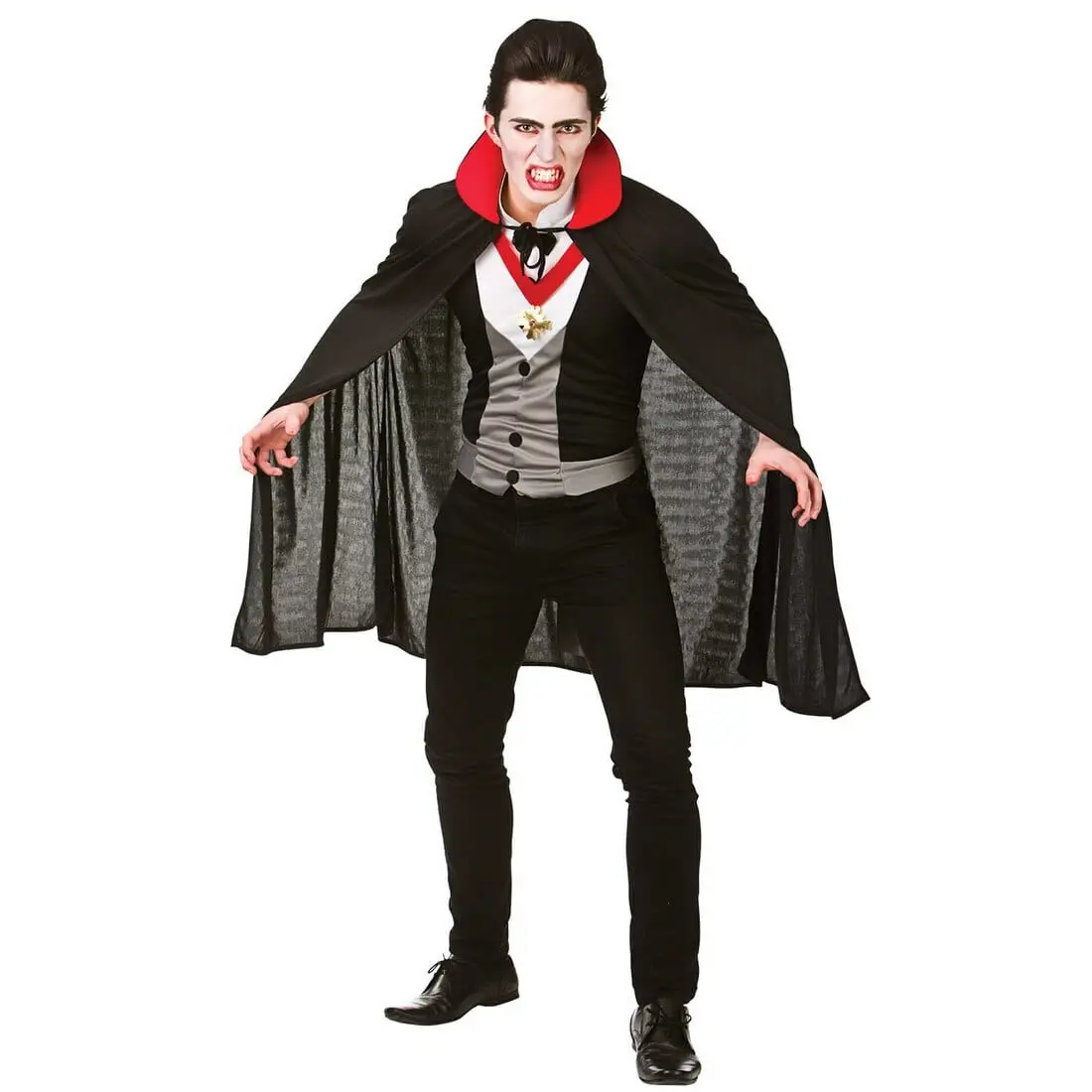 Mens Bloodthirsty Vampire Fancy Dress Halloween Costume 1