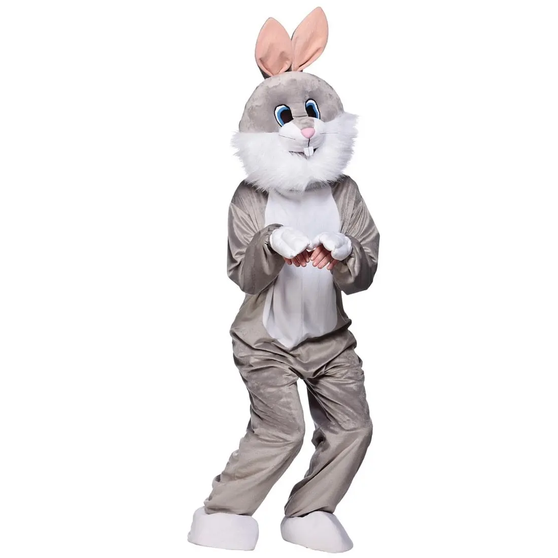 Grey Bunny Rabbit Full  Mascot Sports Fancy Dress Costume 1