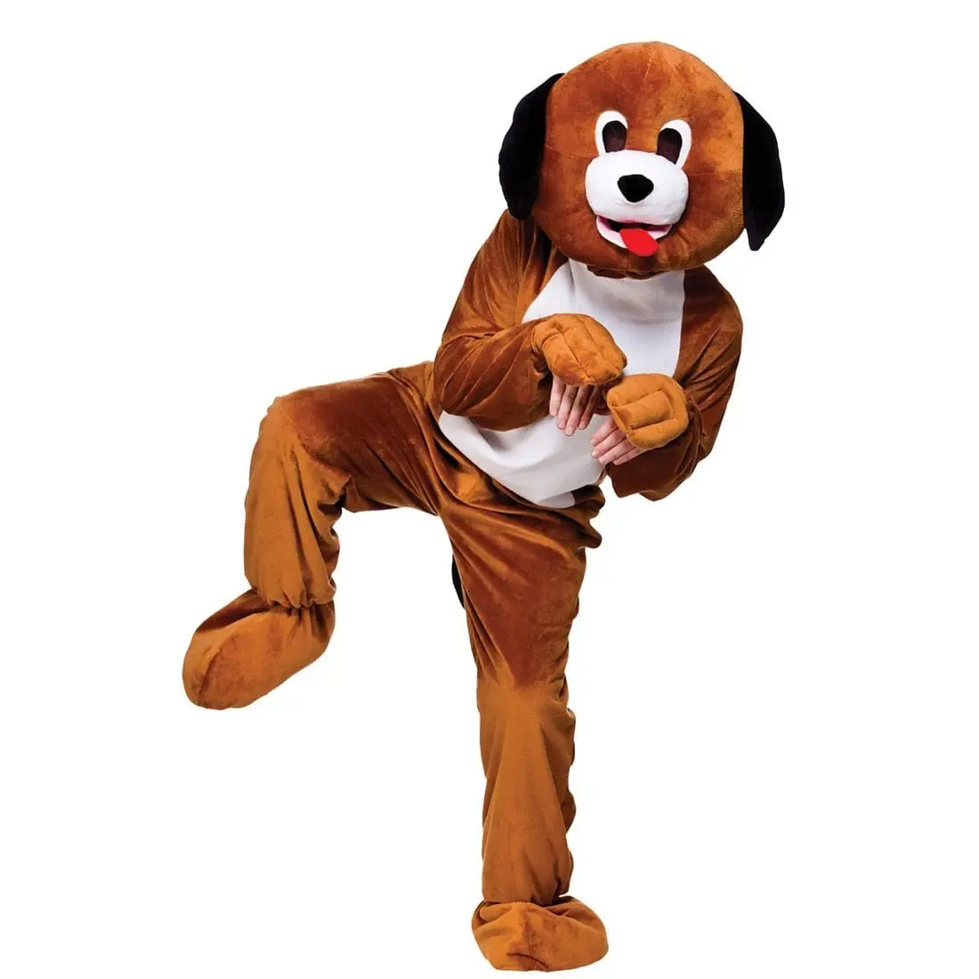 Brown Puppy Dog Adults Full Body Mascot Fancy Dress Costume 1