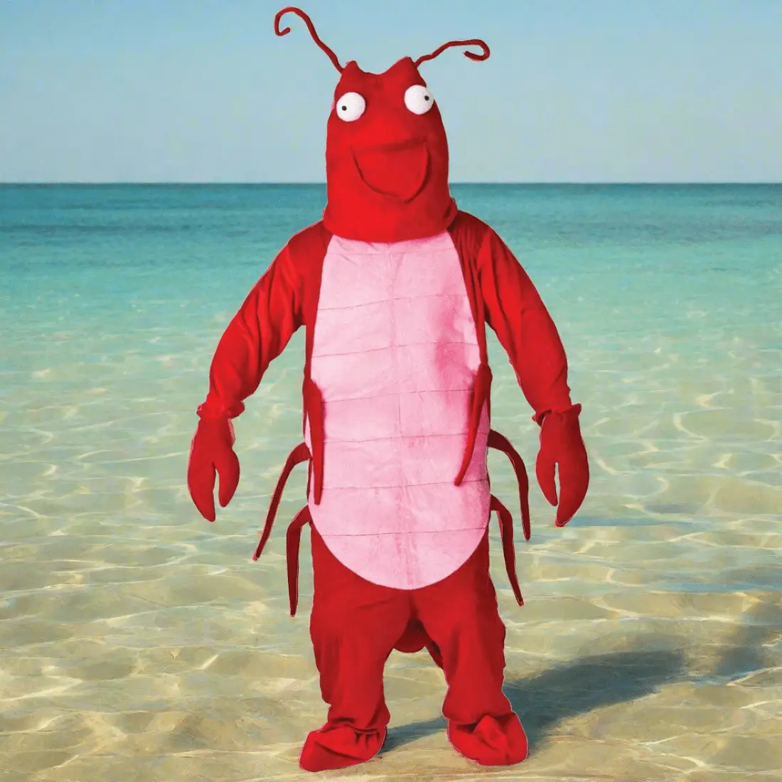 Adult Animal Larry The Lobster Fancy Dress Up Party Costume 2