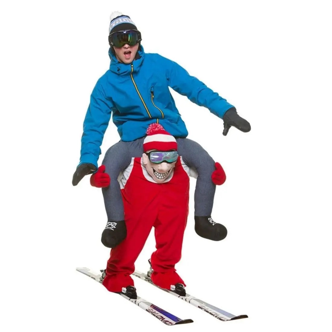 Adults Carry Me Skier Costume Halloween Fancy Dress 1