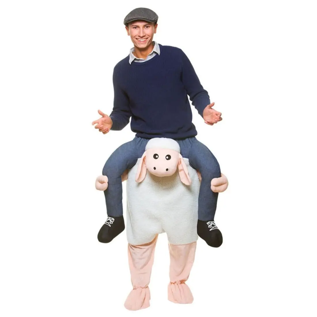 Adults Carry Me Sheep Costume Halloween Fancy Dress 1