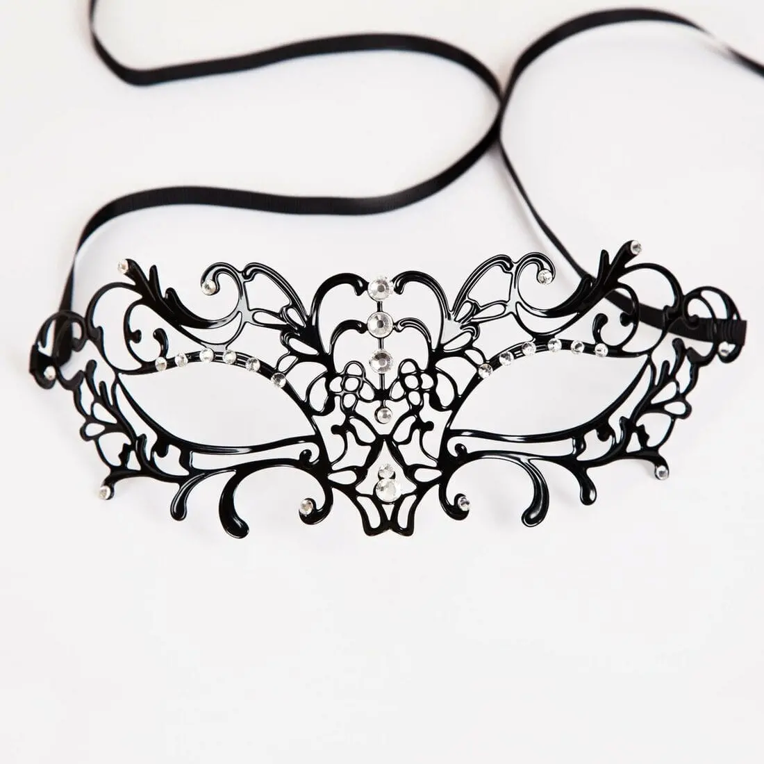 Adults Black Eyemask Fancy Dress Party Accessory (F) 1