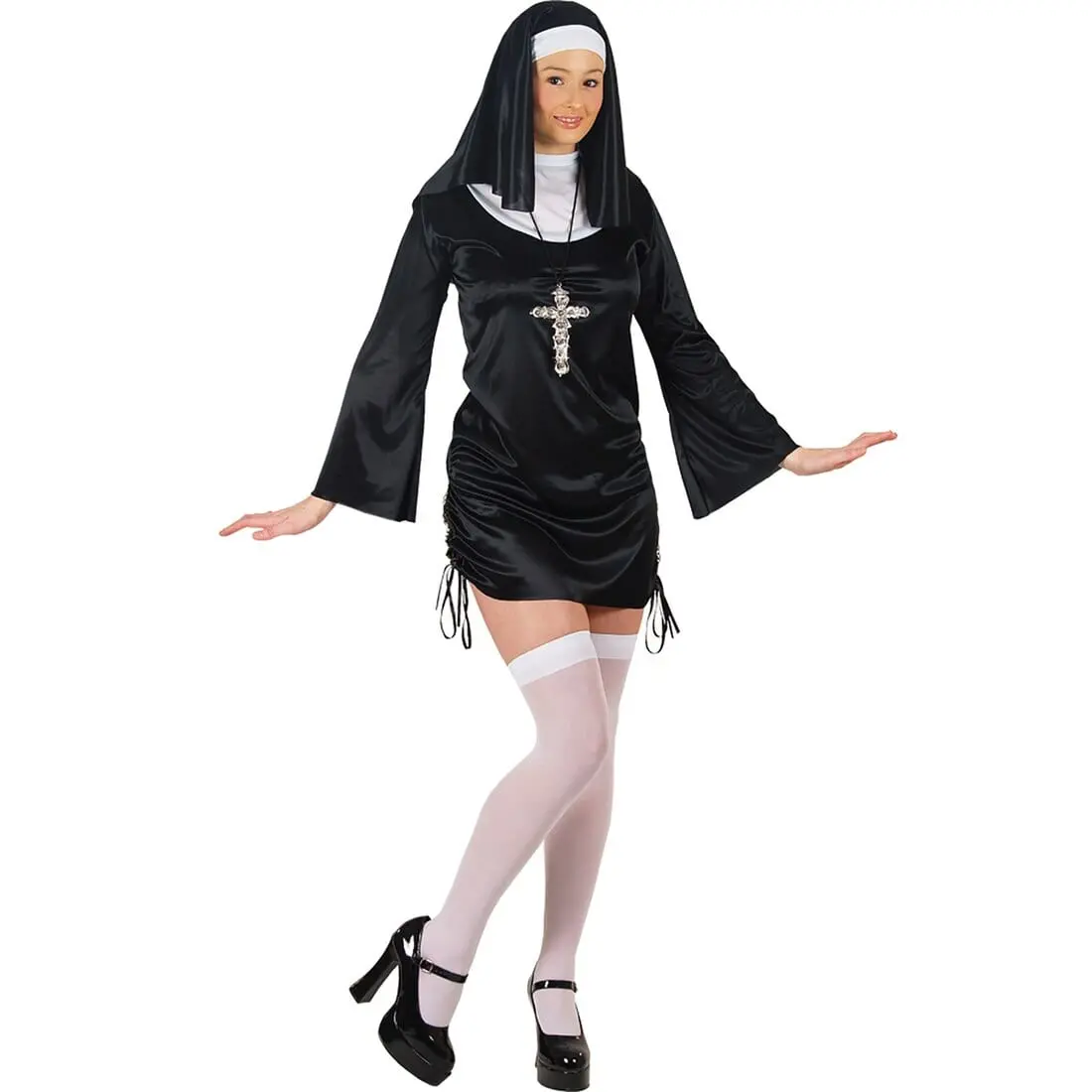 Womens Naughty Nun Sister Habit Convent  Fancy Dress Costume 1