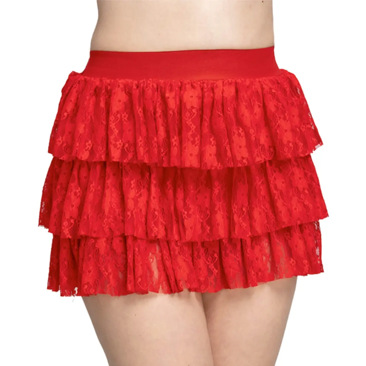 80S Lacy Ra-Ra Skirt Layered Cheerleader Tutu Fancy Dress 1