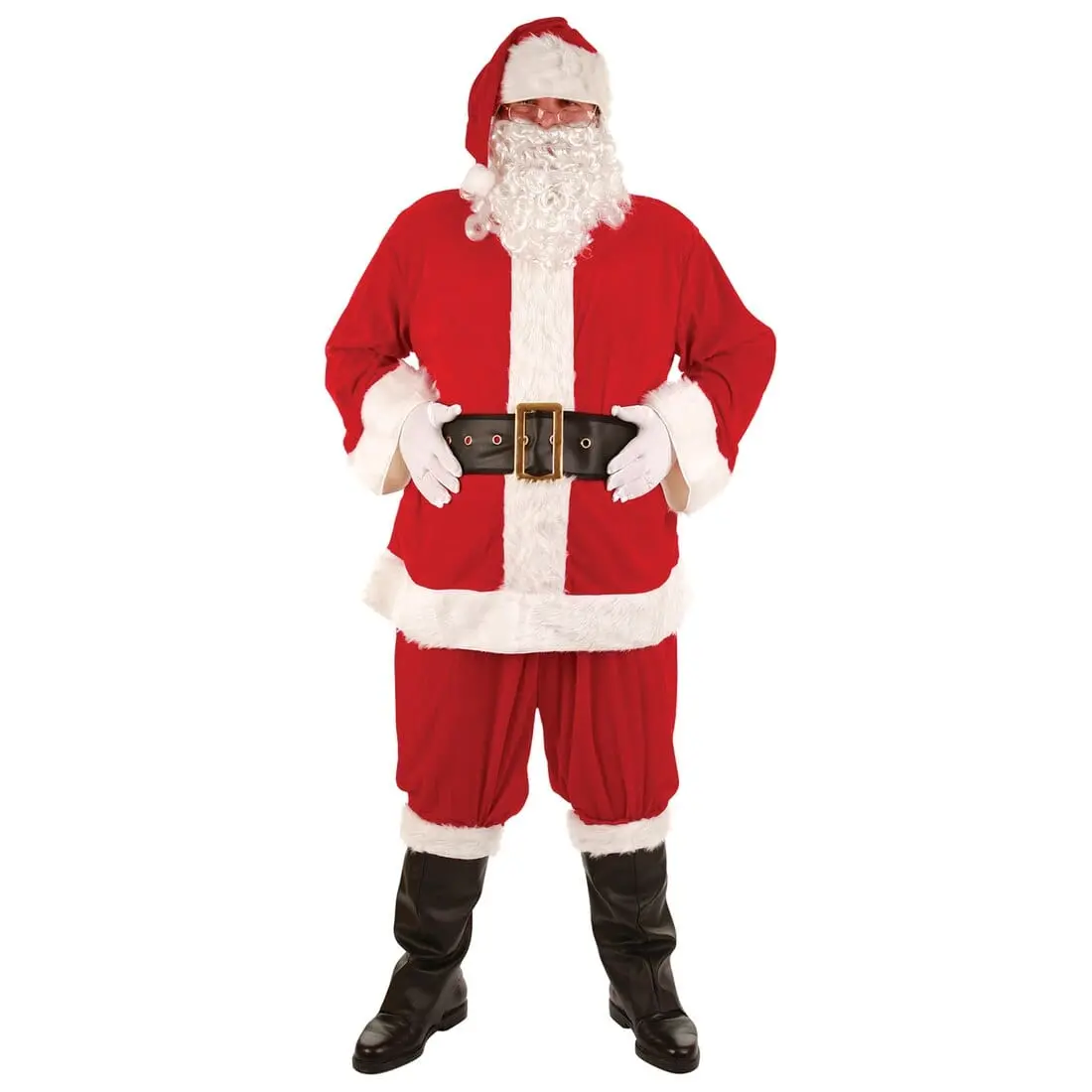 Adult Deluxe Complete Santa Claus Suit Christmas Fancy Dress 1