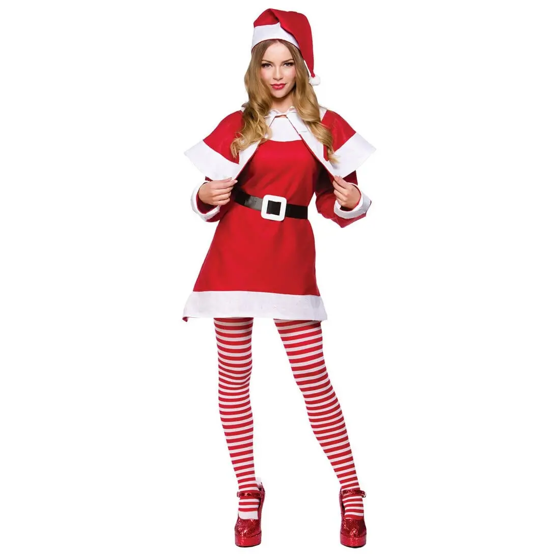 Womens Mrs Santa Claus Suit Christmas Festive Xmas Costume 1