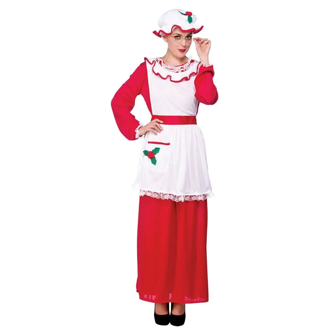 Mrs Santa Claus Womens Fancy Dress Christmas Party Costume 1