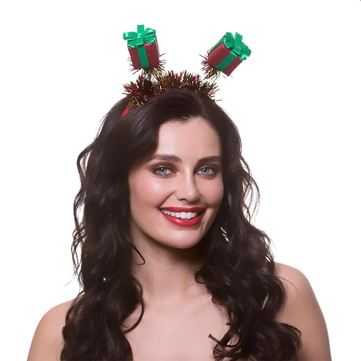 Christmas Gift Head Boppers Tinsel Band Party Fancy Dress 1