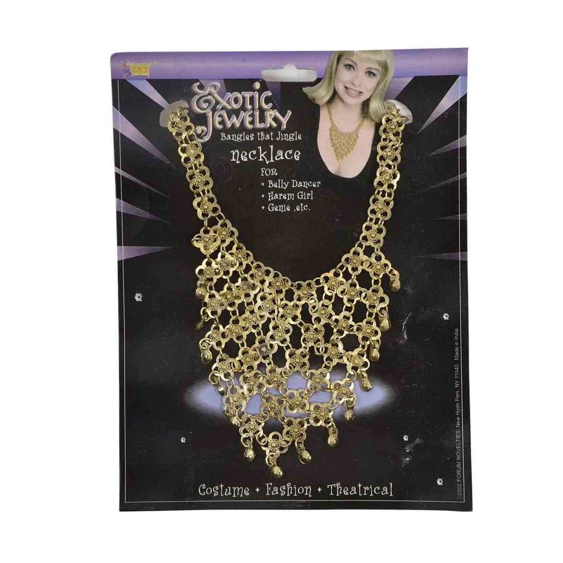 Fancy Dress Belly Dancer Gold Necklace Halloween Accessory 1