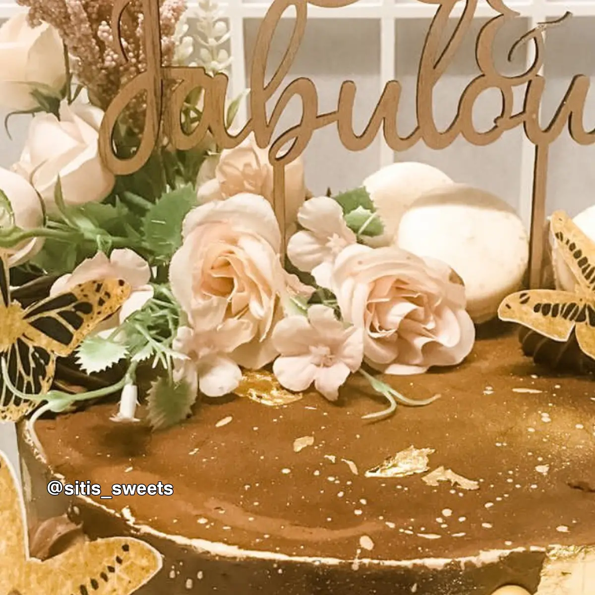 Gold & Black Pre-Cut Edible Wafer Butterflies 2
