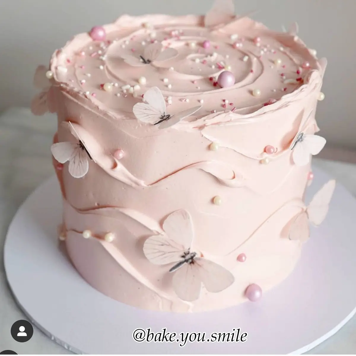 Light Pink Pre-Cut Edible Wafer Butterflies 1