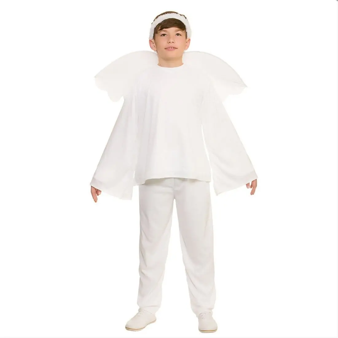 Christmas Angel Childs Fancy Dress Costume Nativity Wings 1