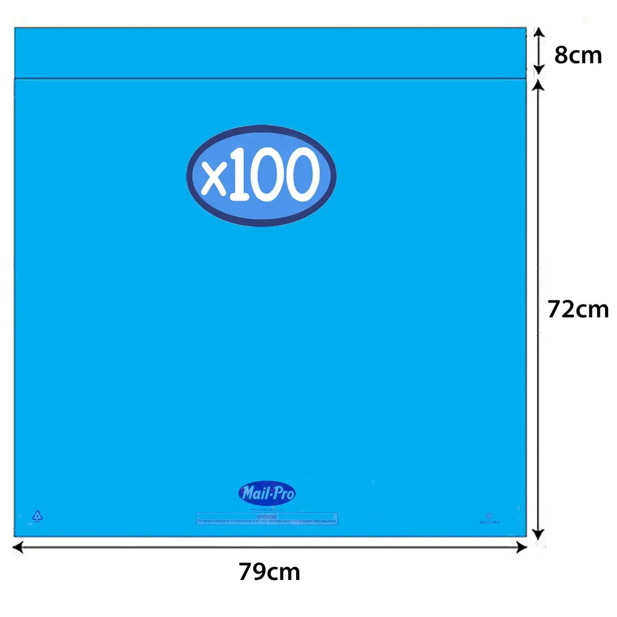 Mail Pro 100 Large Plastic Self Seal Mailer Bags 79Cm X 72Cm 1