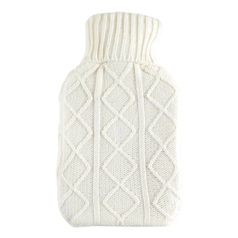 Hot Water Bottle Large Soft Knitted Cover Turtle Neck Top 1