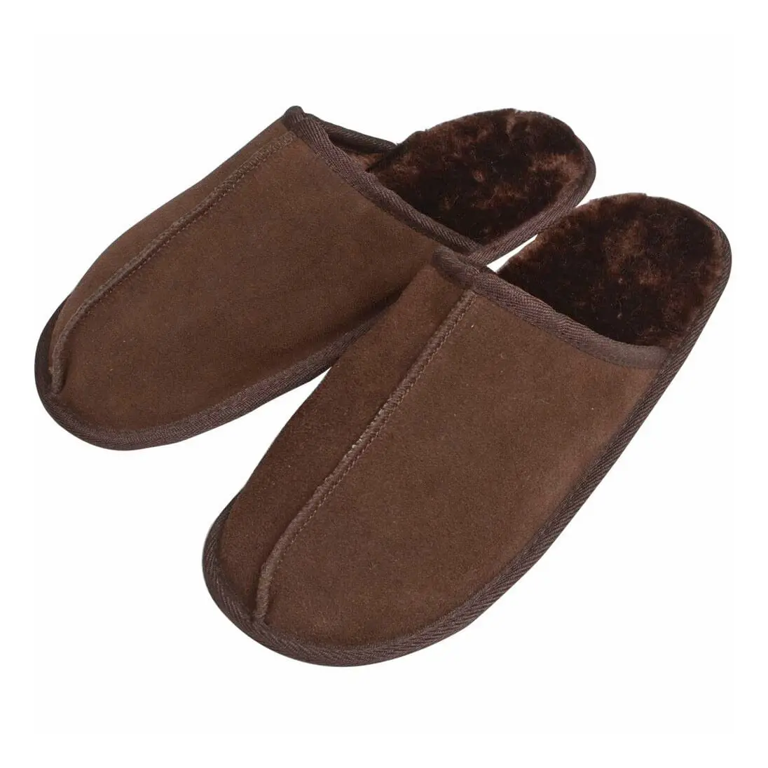 Ego Rocco Mens Suede Slip On Mule Slippers With Plush Lining 1
