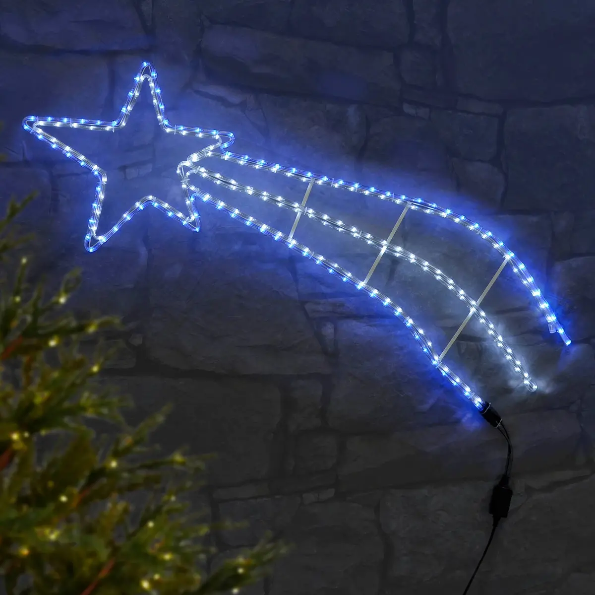 Led Rope Light Blue/White Shooting Star Decoration 1