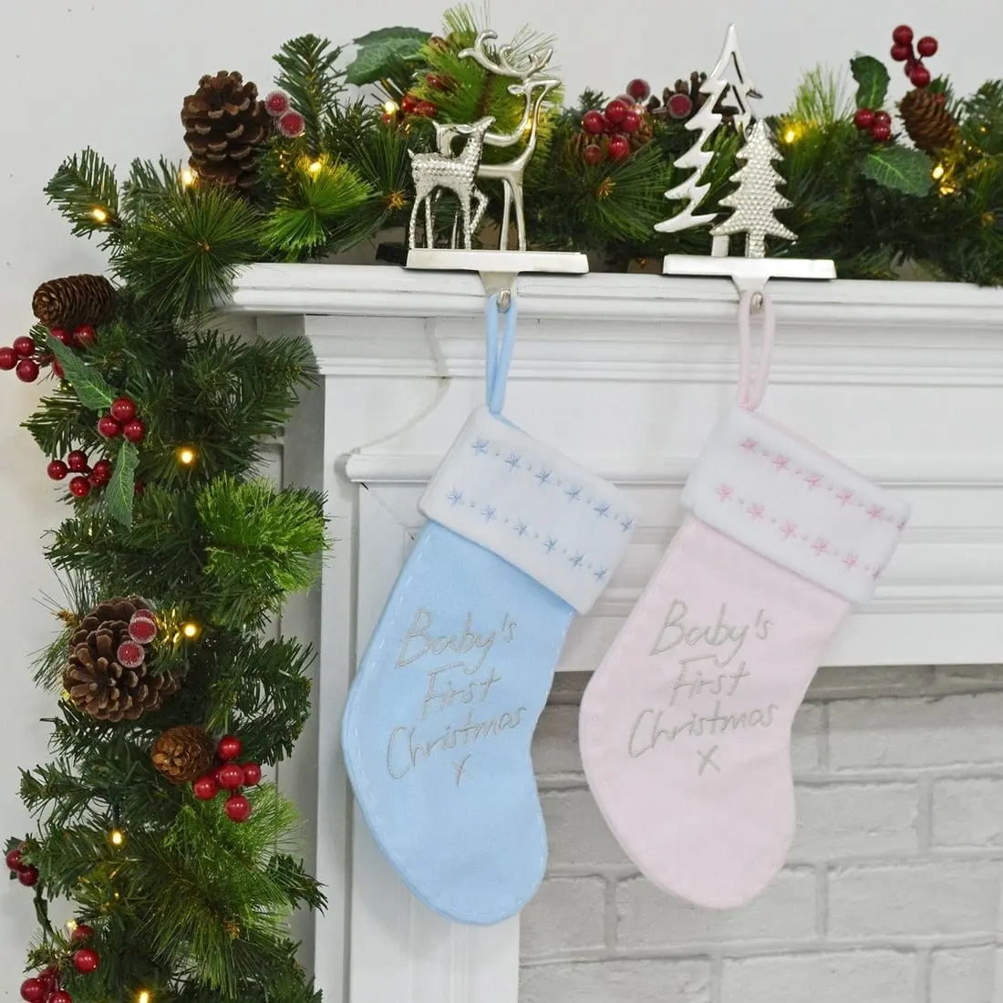 Babys 1St First Christmas Stocking Newborn Boy Gift Blue 1