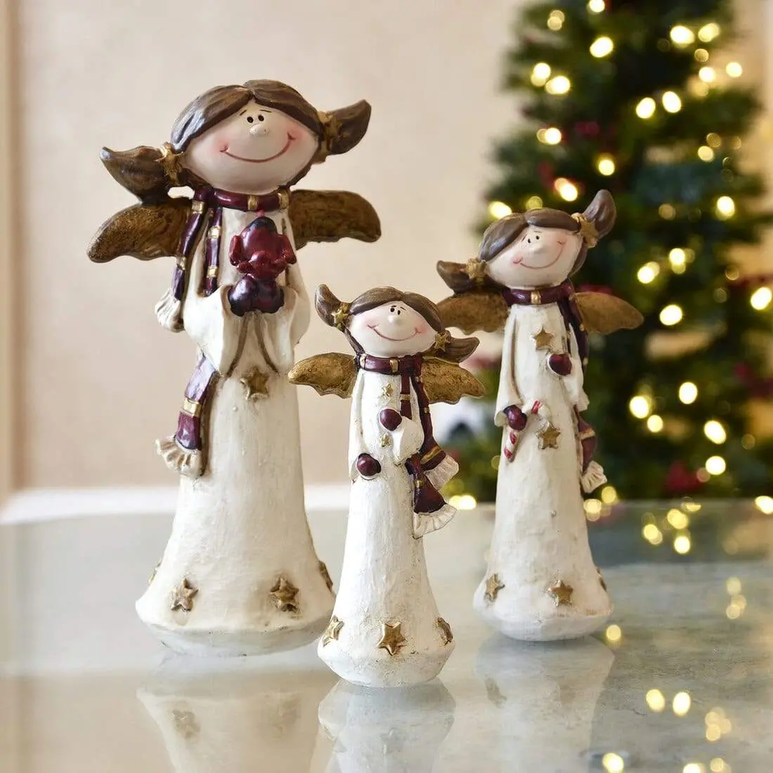 Resin Angel Christmas Decorations - Assorted Sizes 1