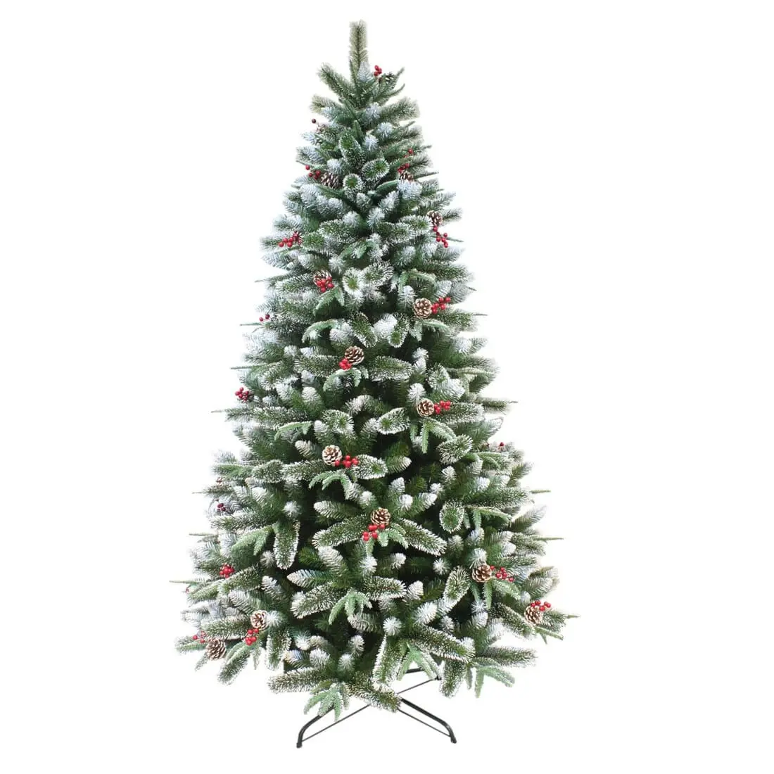 Artificial Christmas Tree Frosted Mixed Pine Berries 6Ft/7Ft 1