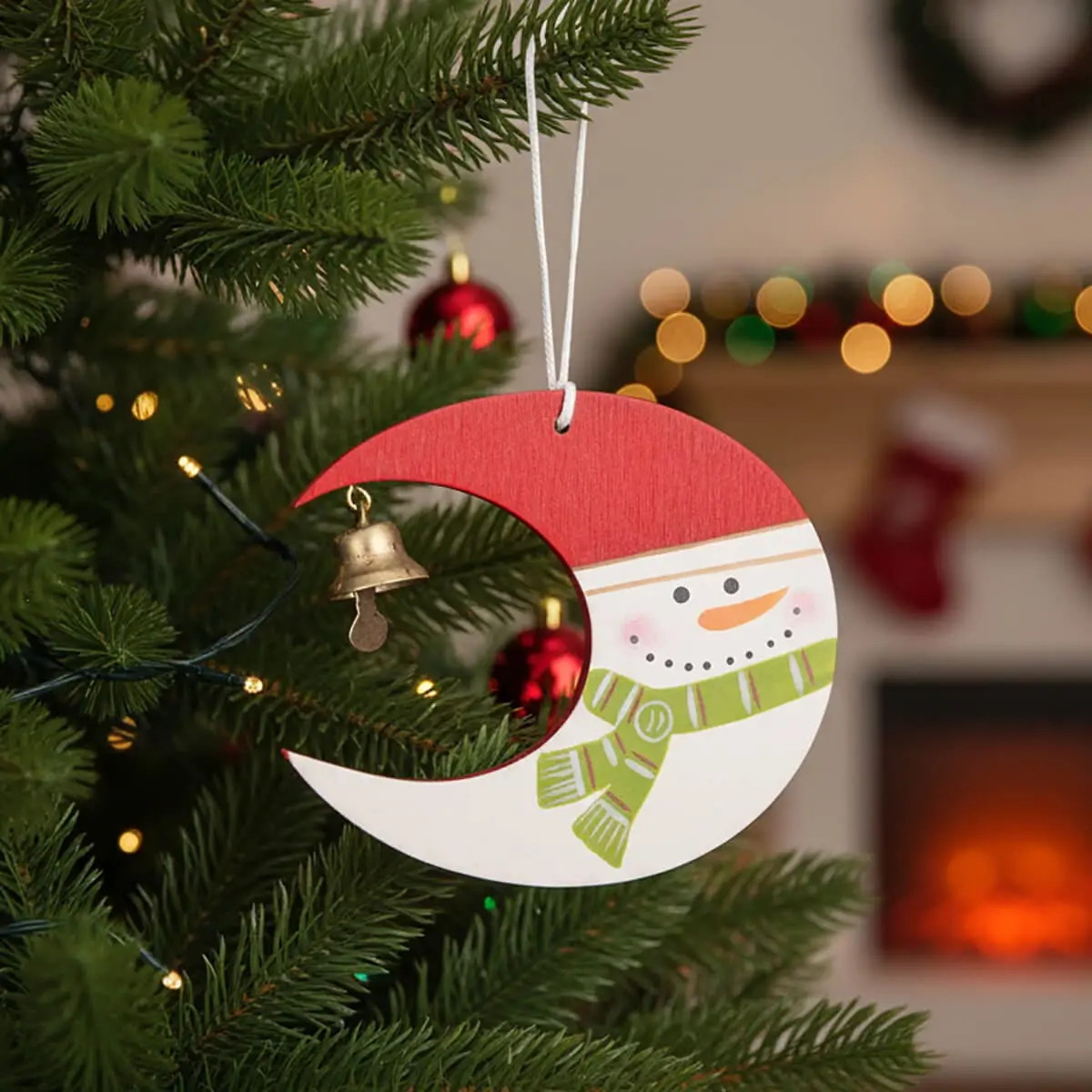 Set Of 6 Novelty Snowman Christmas Tree Decorations Boxed 1