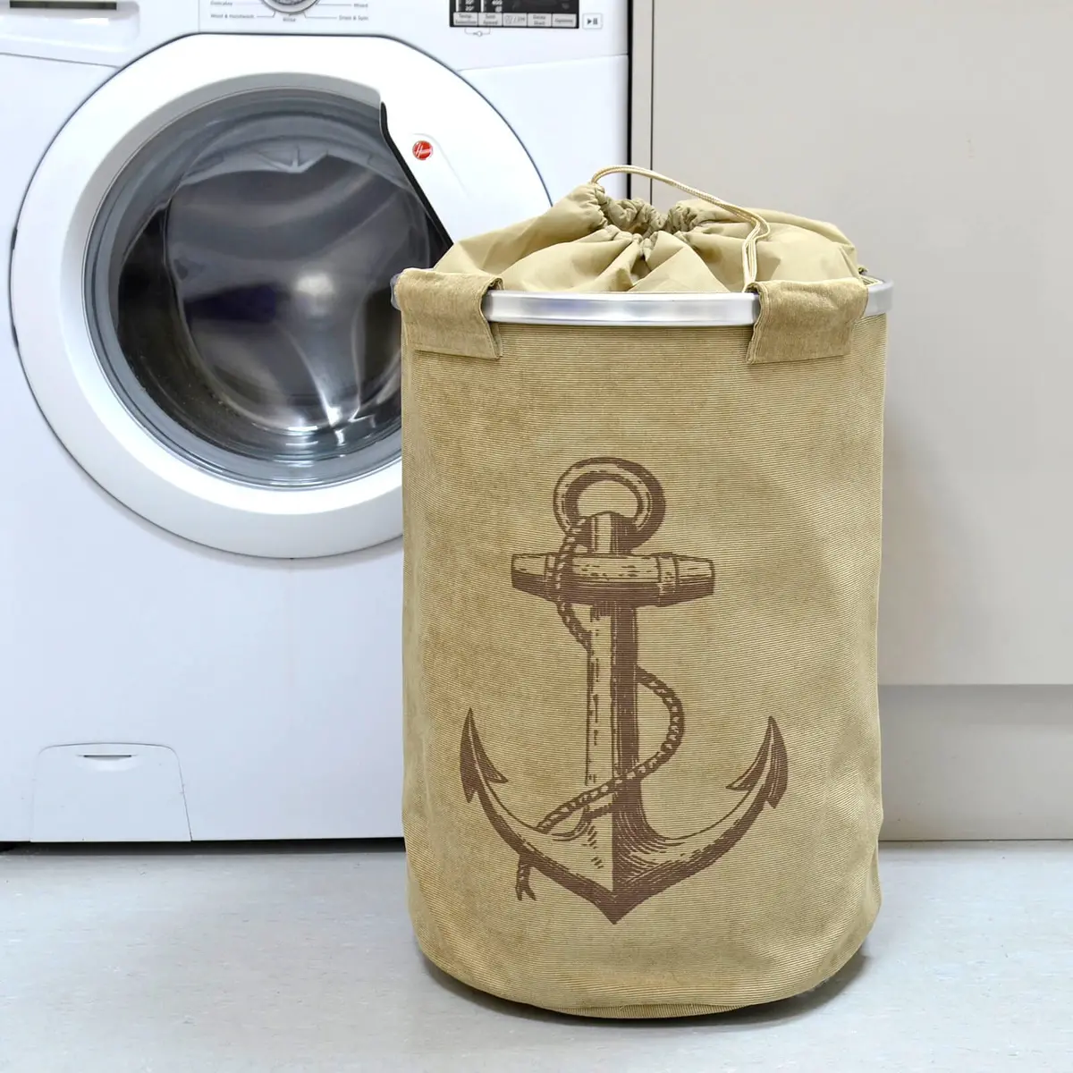 Anchor Large Foldable Pop Up Fabric Laundry Hamper Bag Washing Storage Basket 1