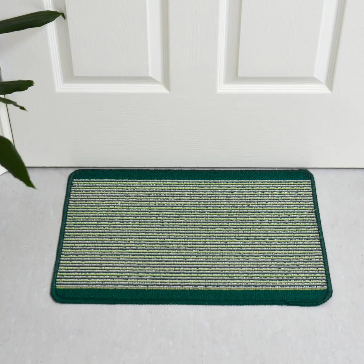 Striped Pattern Doormat 57 X 37 Cm Assorted Colours 1