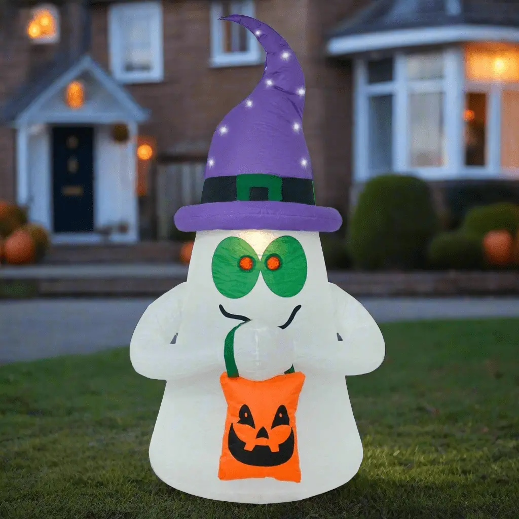 6Ft Giant Inflatable Led Ghost Halloween Party Decoration 1