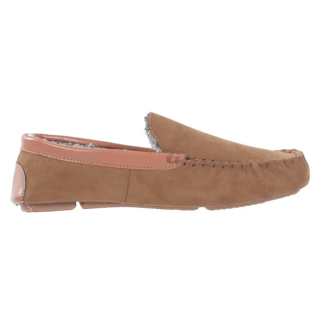 Mens Moccasin Slippers Luxury Microsuede Fur Lining Non-Slip 6