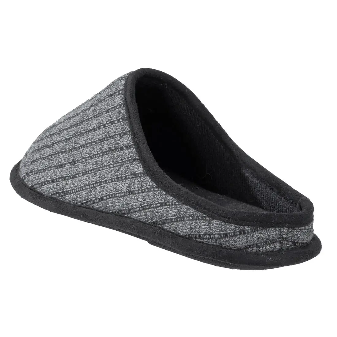 Mens Mule Slippers Ribbed Knit Upper Fleece Lining Non-Slip 5