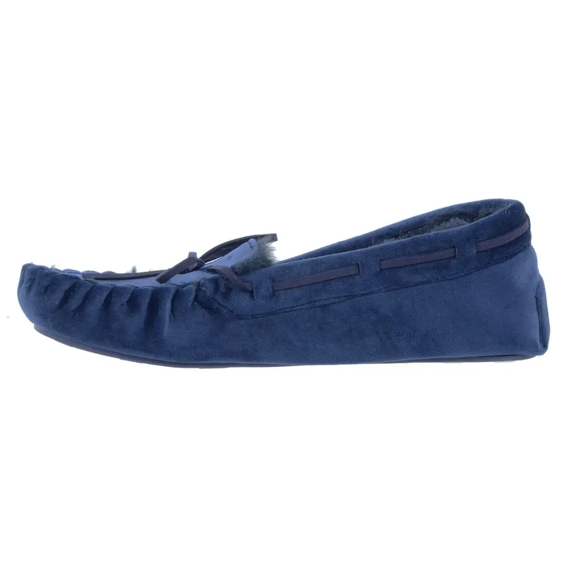 Womens Moccasin Slippers Luxury Velour Fur Lining Non-Slip 7