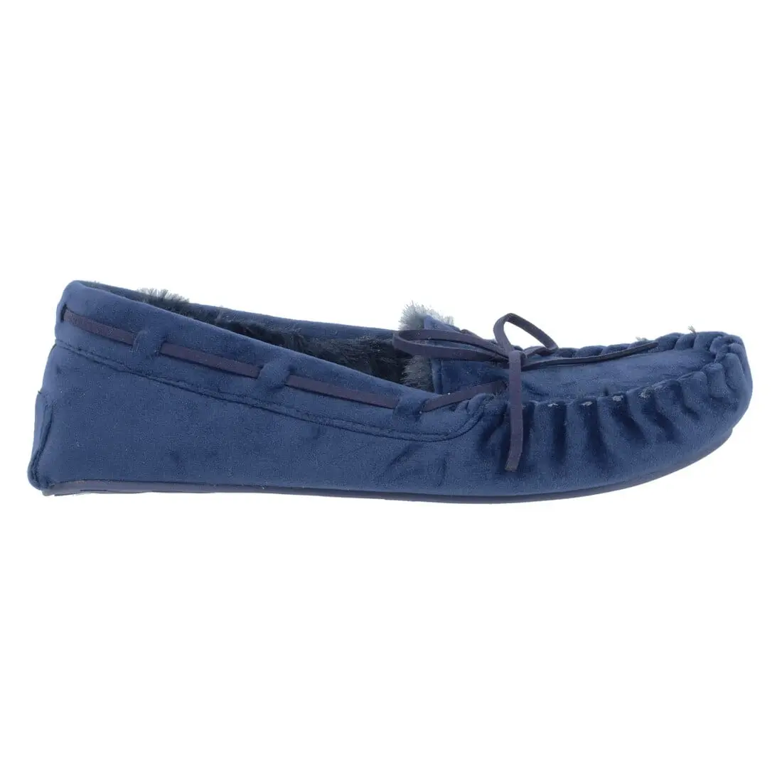 Womens Moccasin Slippers Luxury Velour Fur Lining Non-Slip 6