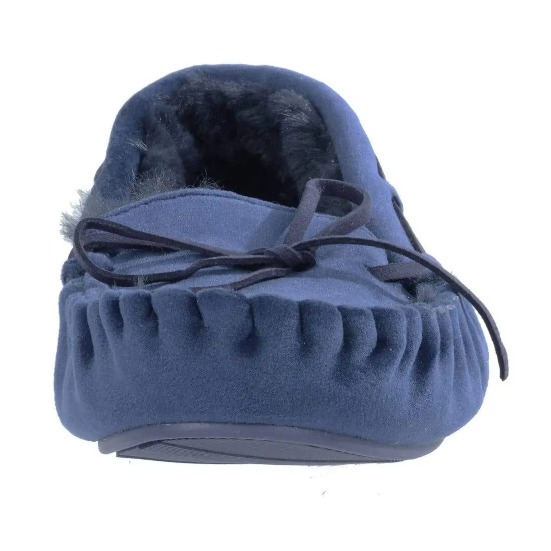 Womens Moccasin Slippers Luxury Velour Fur Lining Non-Slip 8