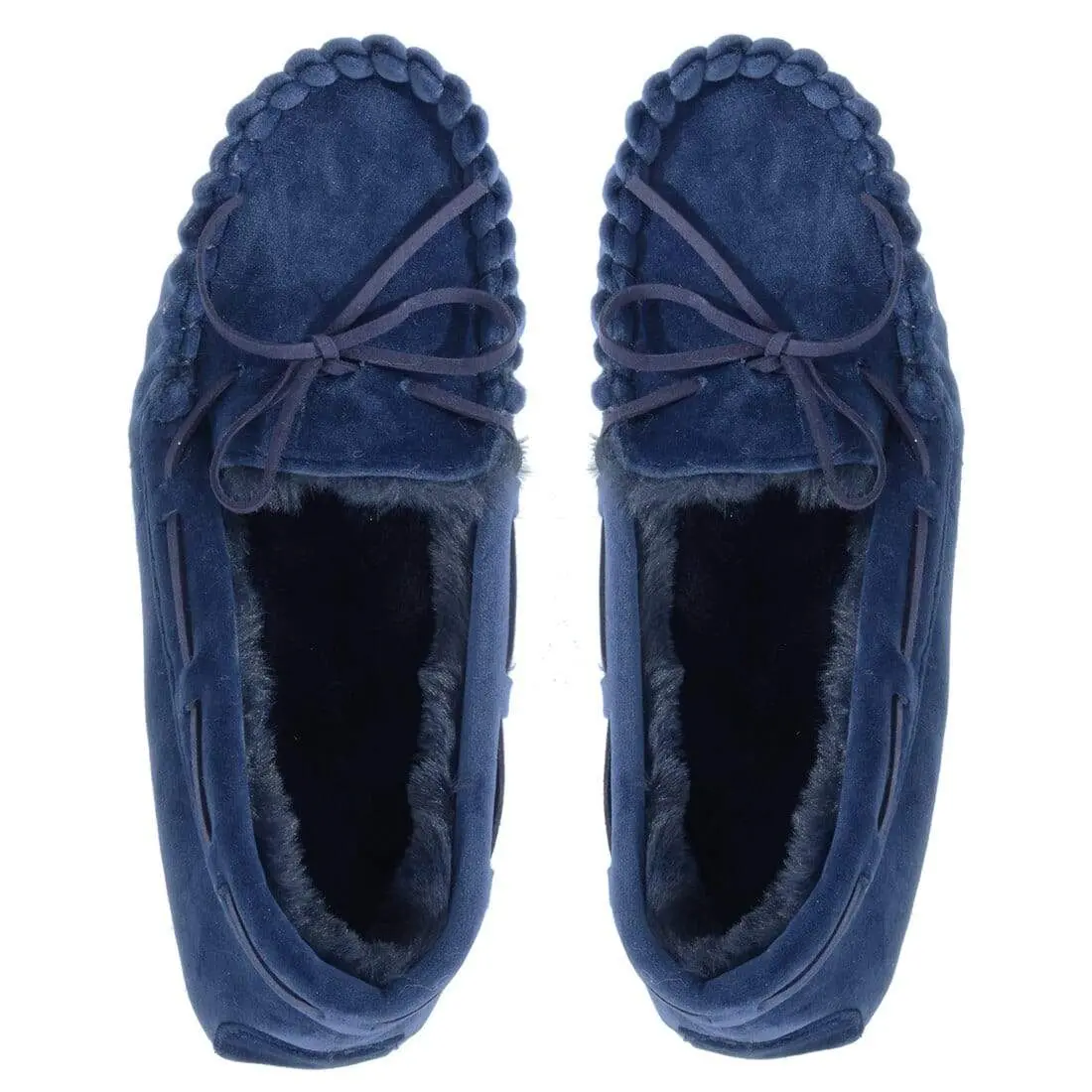 Womens Moccasin Slippers Luxury Velour Fur Lining Non-Slip 4