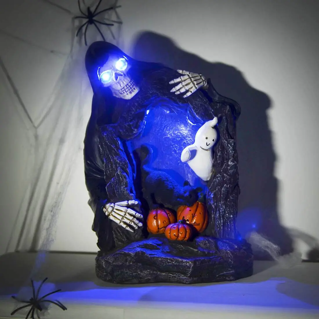 Light Up Halloween Decoration Grim Reaper Skeleton & Ghost 1