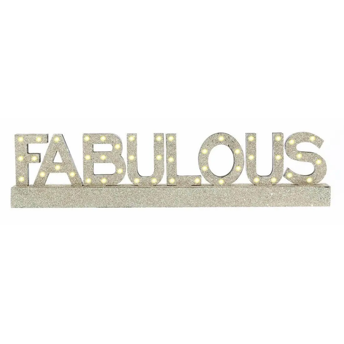 Platinum Fabulous Wooden Light Up Sign Decoration 48Cm 1