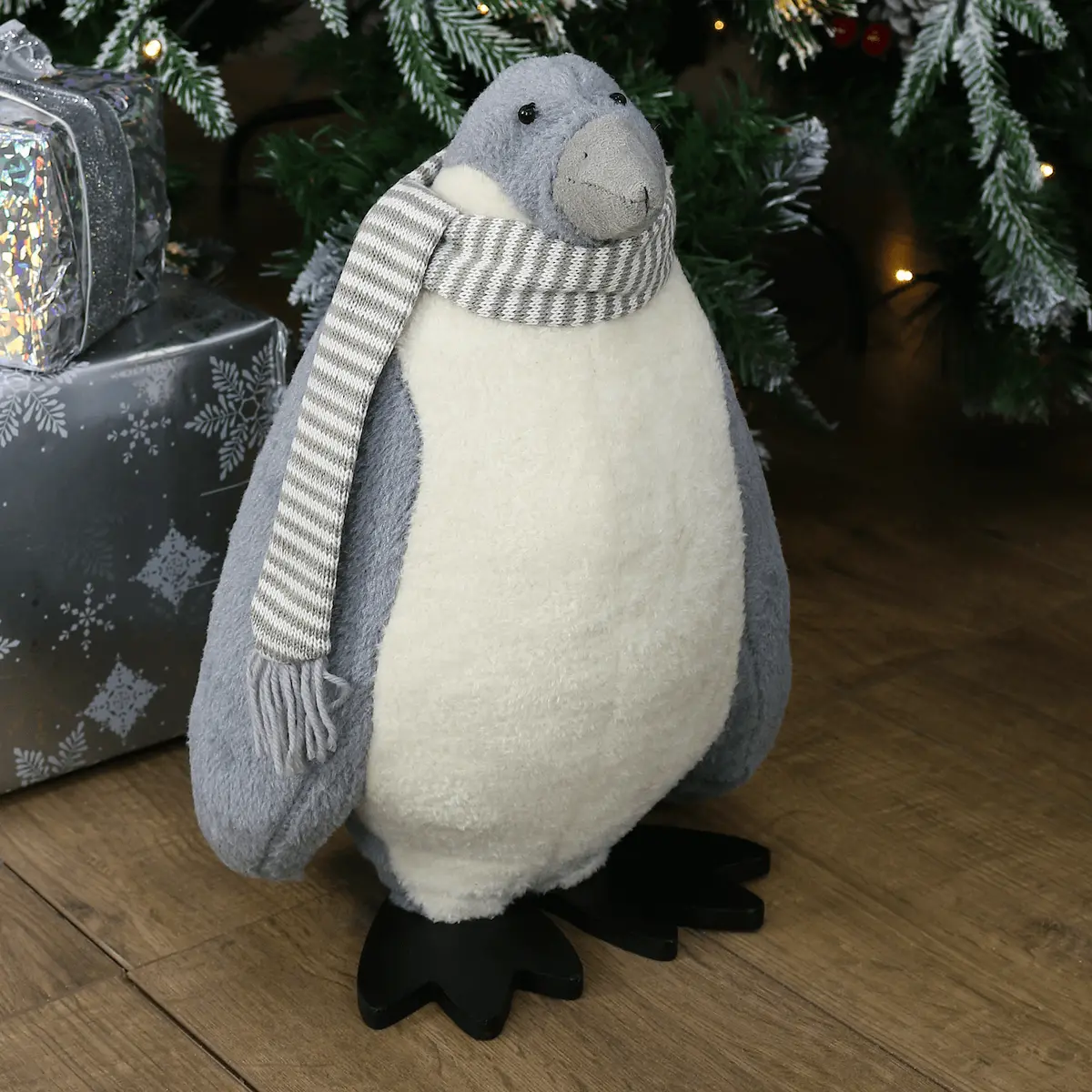 Standing Plush Emperor Penguin Christmas Novelty Decoration 36Cm 1