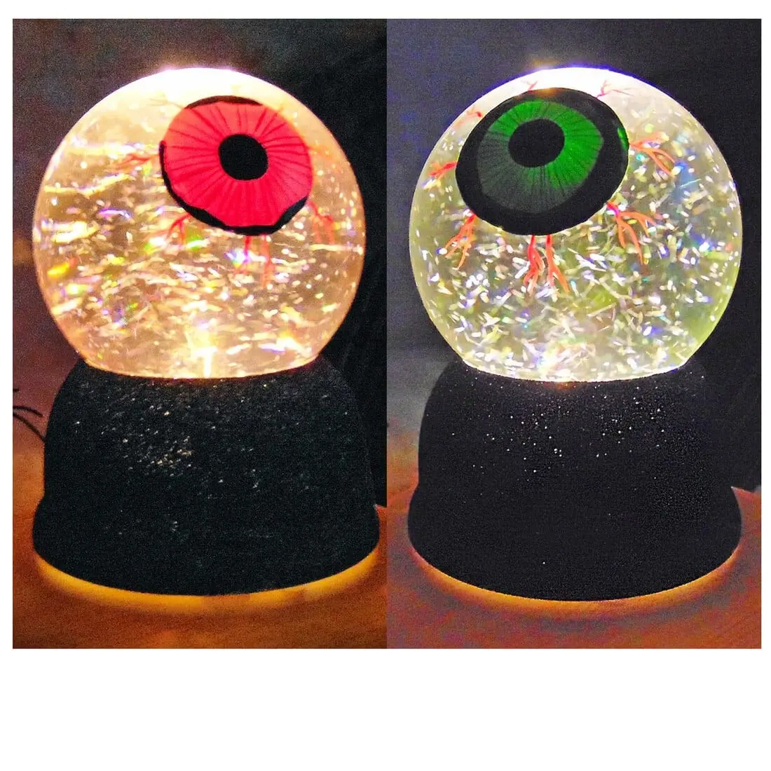 Light Up Glitter Water Halloween Decoration - Eyeball Globe 1