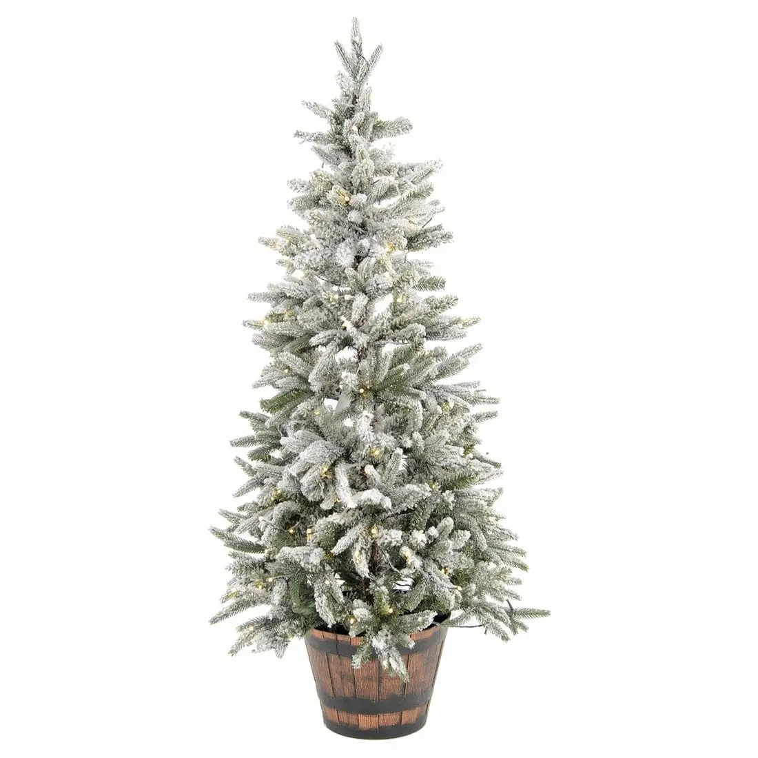 Christmas Tree Pre-Lit Snow Tip Potted Artificial 138Cm (4.5Ft) 1