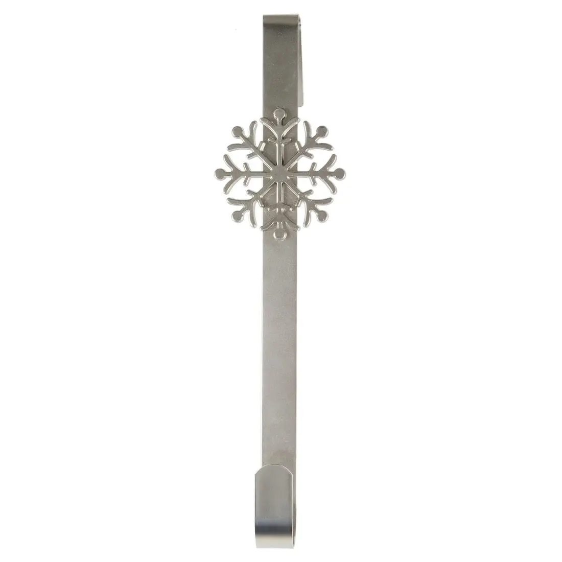 Christmas Wreath Hanger Snowflake Silver Metal Door Hook 35Cm 1