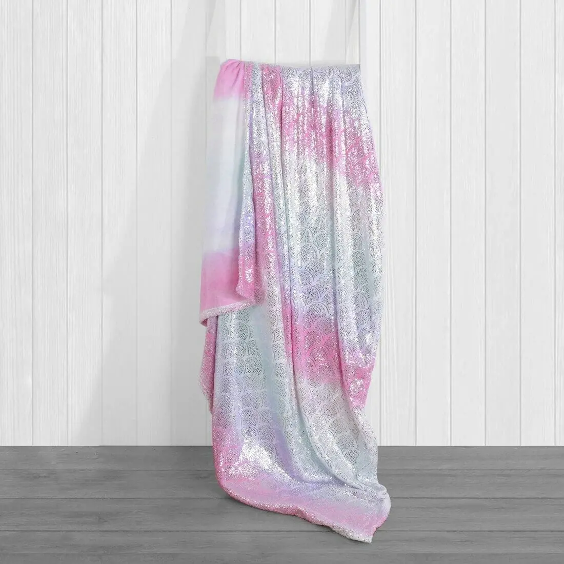 Mermaid Seashell Print Blanket Sofa Bedroom Fleece Throw 1