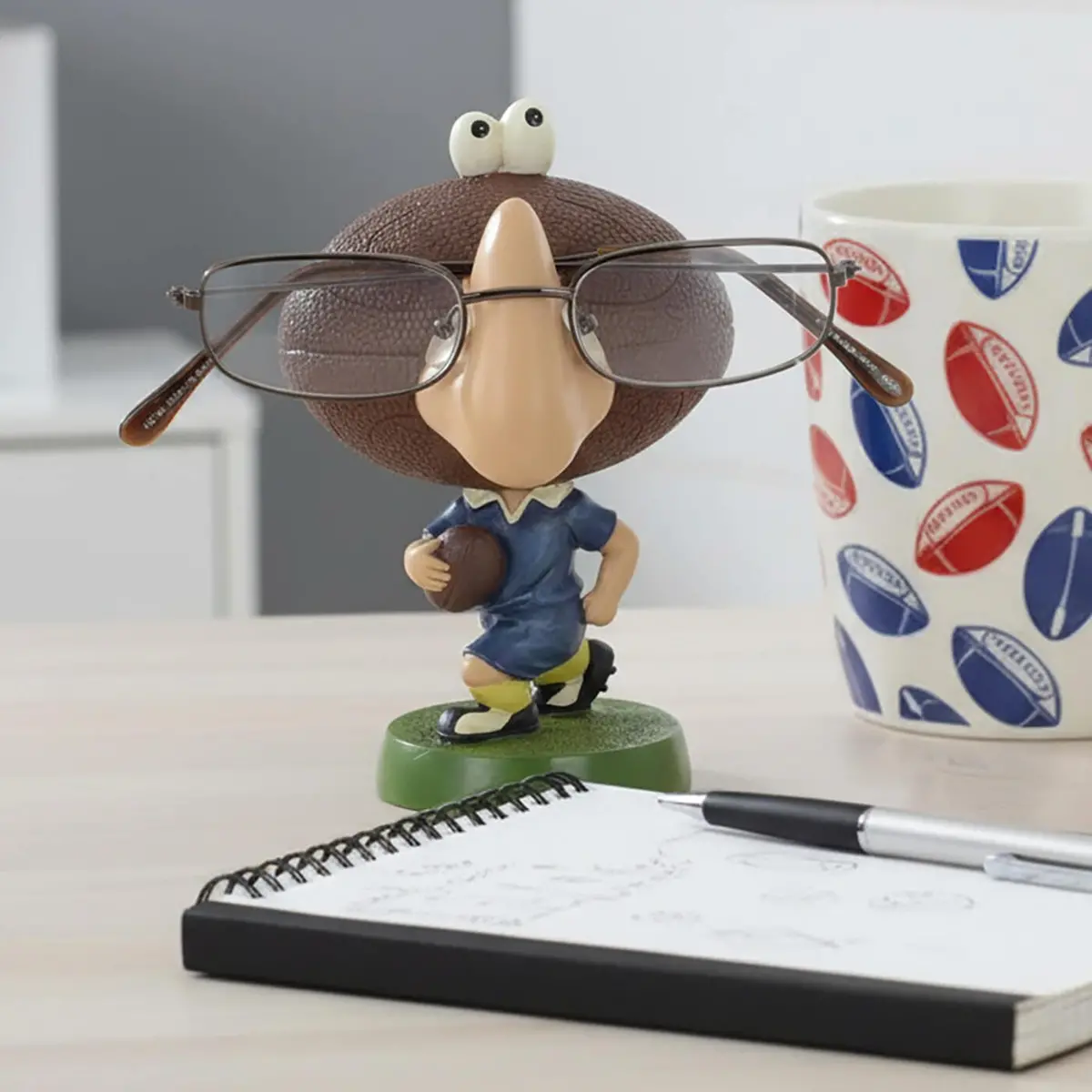 Rugby Specs Novelty Reading Glasses Holder Stand Figure 1