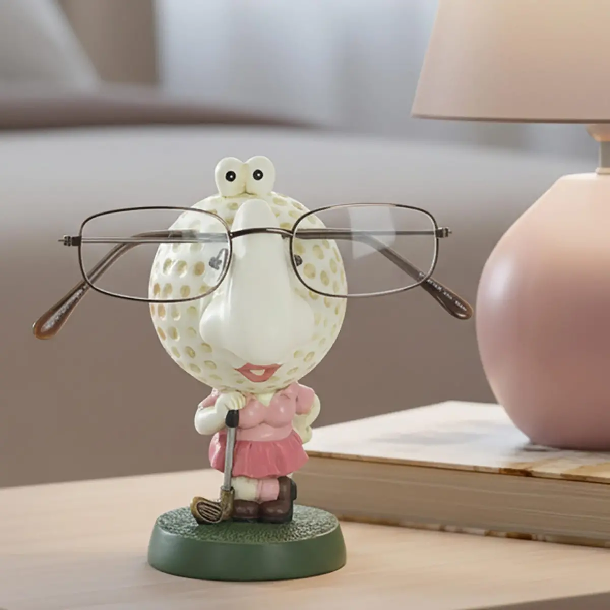 Woman Golfers Specs Novelty Reading Glasses Holder Stand Figure 1