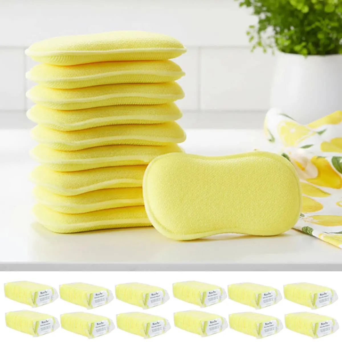 Bulk Pack Of 120 Dual Action Cleaning Pads Microfibre Wipe Scrub 1