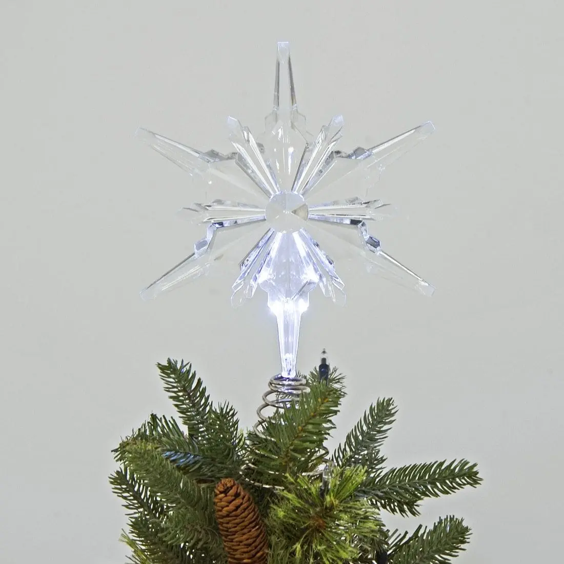 Cool White Led Plastic Star Christmas Tree Topper 1
