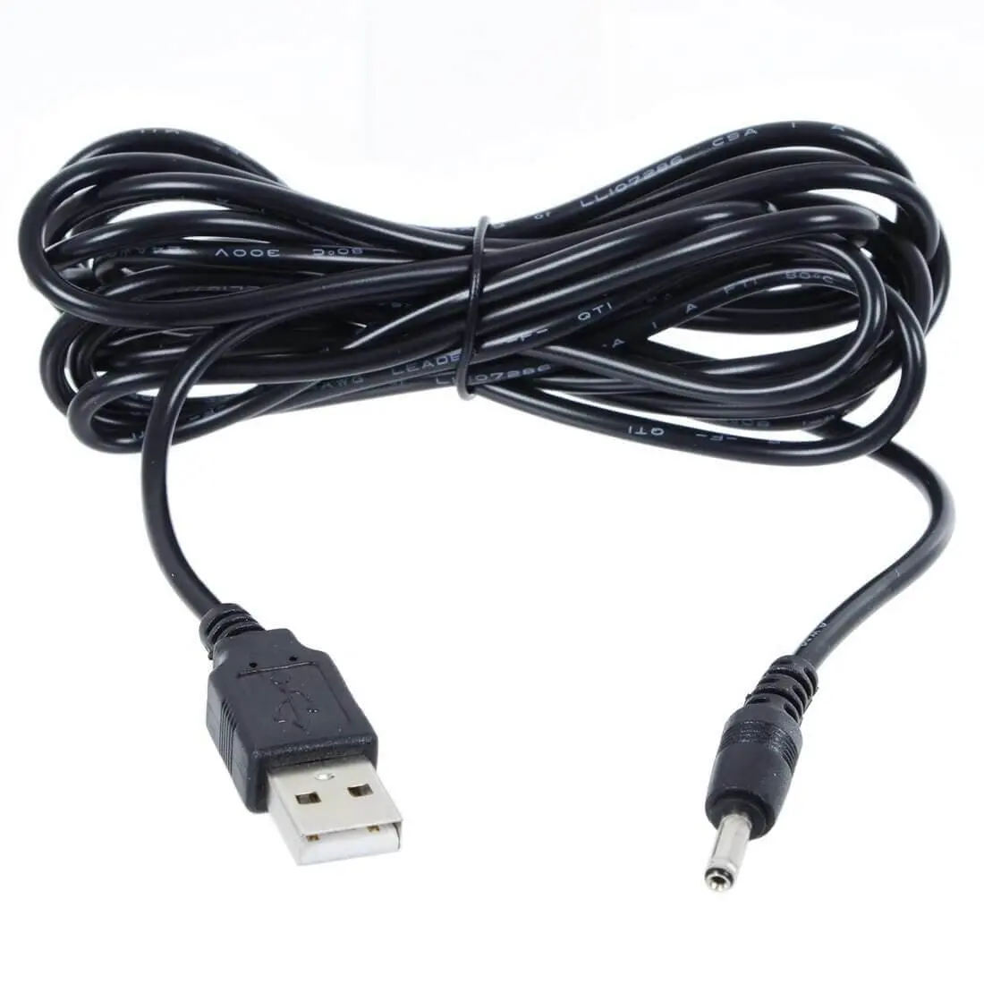 3M Extra Long Usb To 3Mm Dc Jack Power Cable Black 1