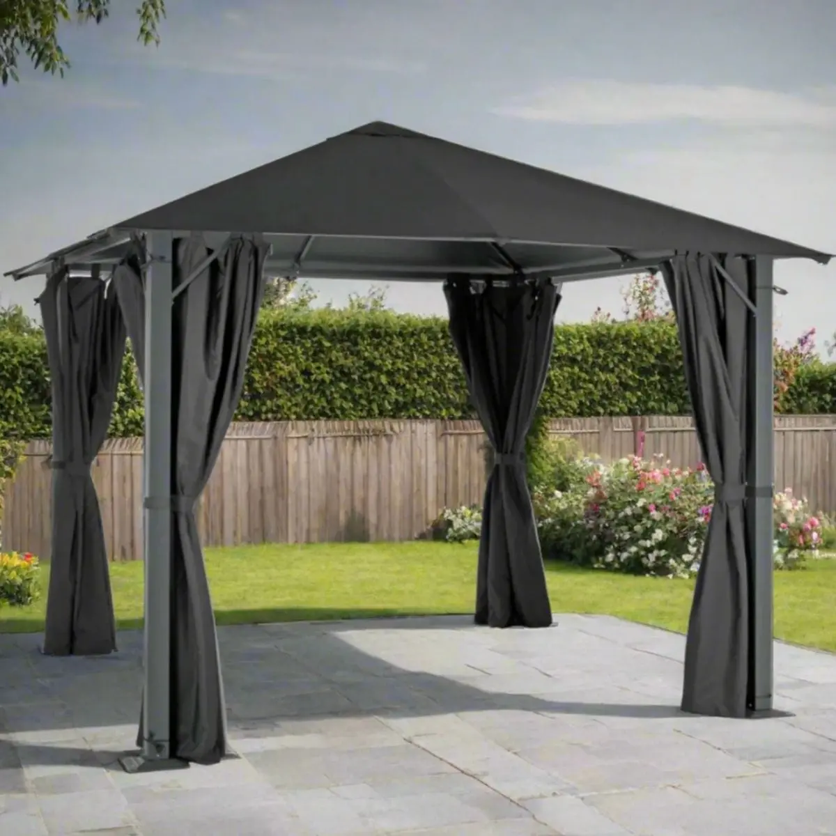 Azuma Gazebo Garden Pavillion Party Tent Curtains Marquee 3M 1