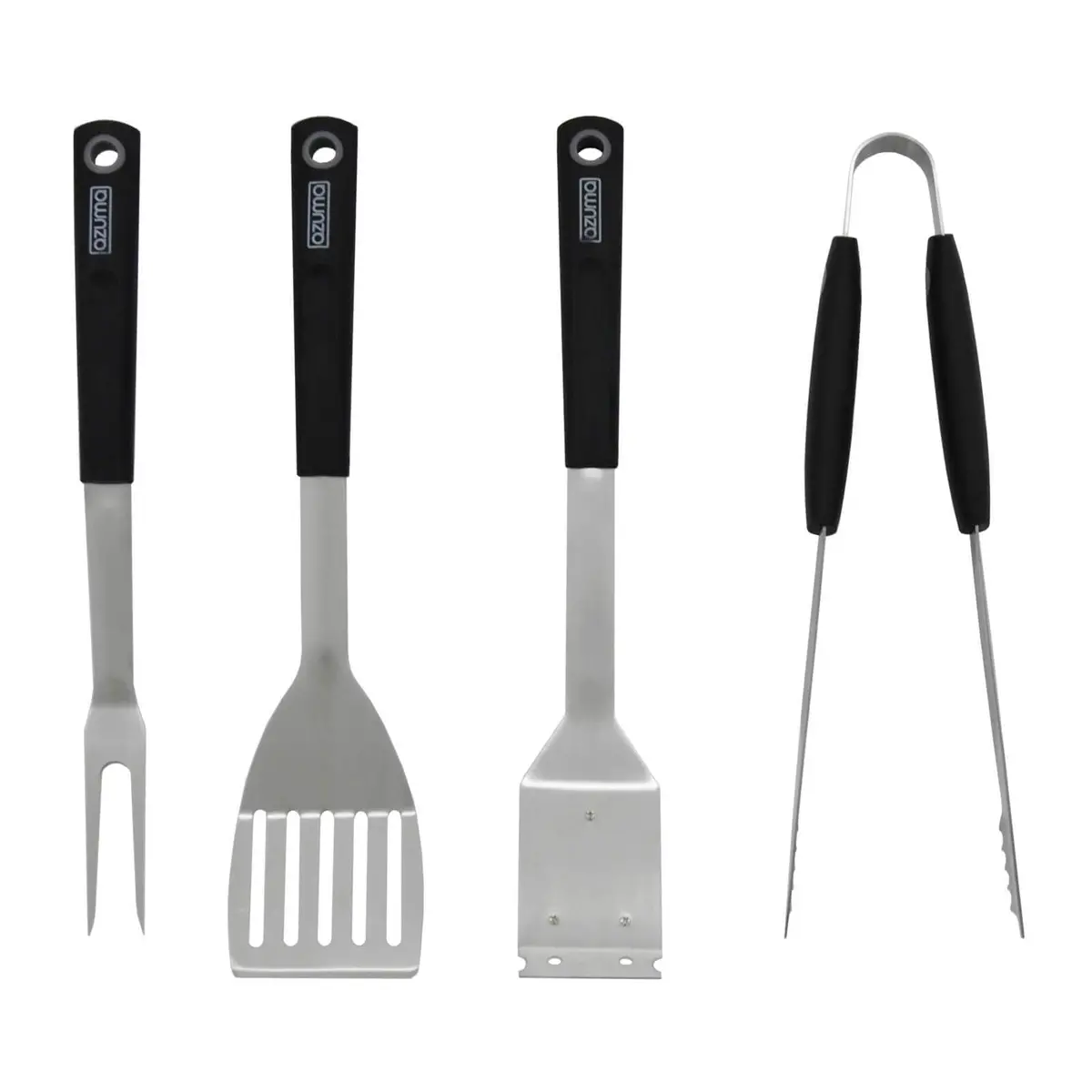 Azuma Set Of 4 Bbq Tools Rubber Handle Cooking Utensils 1